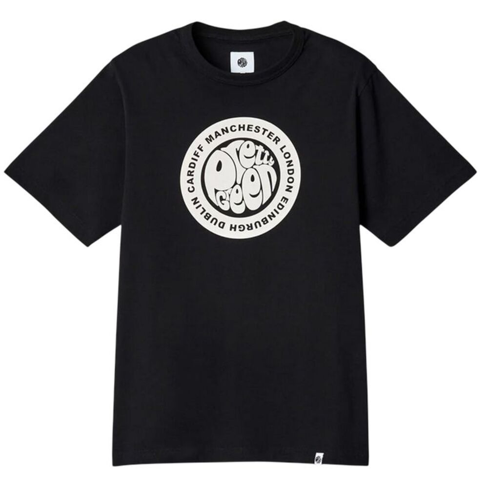 Pretty Green Mens Tour Logo T-Shirt / Black
